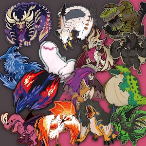 Monster Hunter Charm Keychain Monhun Tigrex Khezu Tetranodon Astalos Barioth Anjanath Malzeno Magnamalo Rajang Valstrax
