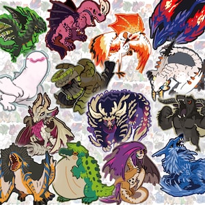 Monster Hunter Charm Keychain Monhun Tigrex Khezu Tetranodon Astalos Barioth Anjanath Malzeno Magnamalo Rajang Valstrax
