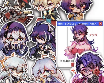 Honkai Star Rail Stickers Boothill Aventurine Dr. Ratio Black Swan Acheron Sunday Robin Sampo | Decorate Laptop Water bottle