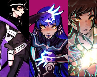 8.5"x11" SMT Prints - Raidou Kuzunoha, Nahobino, Demifiend Hitoshura - Devil Summoner, Shin Megami Tensei V, Nocturne - Letter Sized Print