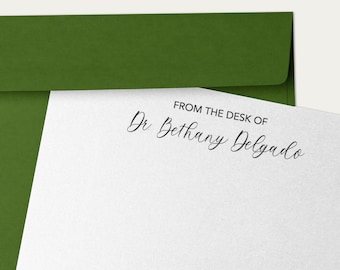 Personalized Notecards, Custom Stationery, Handwritten Script, Set of 10