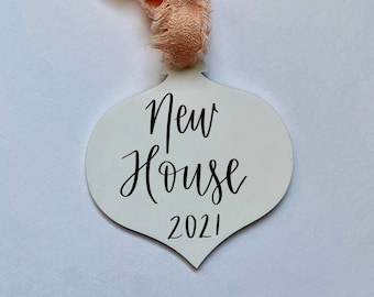Custom White Acrylic Christmas Ornament, New Baby Gift
