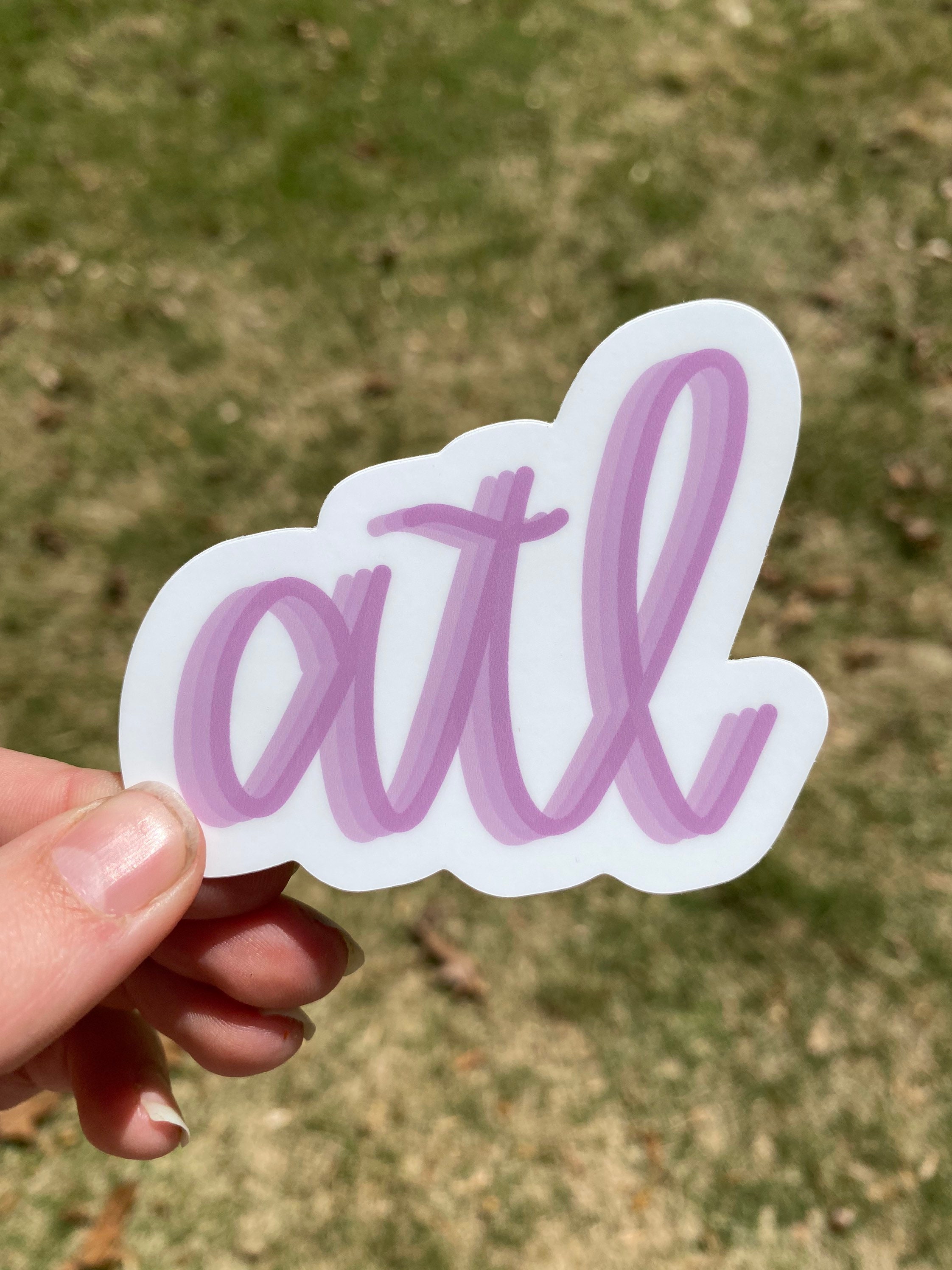ATL Sticker: Monochrome Atlanta Vinyl Decal - Etsy