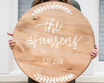 Custom Wood Sign Circle
