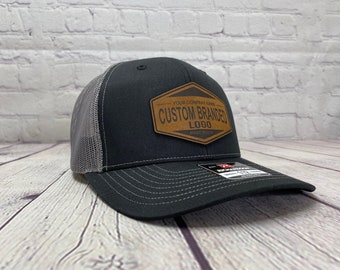 Custom Leather Patch Hat, Custom Logo Hat, Bulk Custom Leather Patch Hat, Custom Trucker Hats, Company Logo Hat, Promotional Gifts