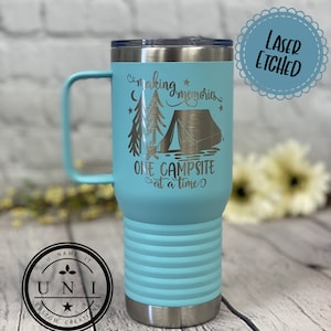 Making Memories One Campsite at a Time Polar Camel Tumbler, Personalized Tumbler, Insulated Travel Mug, Camping Mug, Camping Trip, Camper