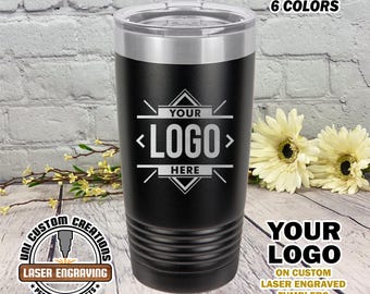 Custom Laser Engraved 20oz Tumblers with Logo - Corporate Gifts (Set of 6)