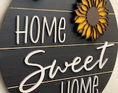 Interchangeable Home Sweet Home Door Hanger, Shiplap Door Hanger, All Season Door Hanger, Housewarming Gift, Interchangeable Sign