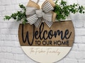 Welcome To Our Home Personalized Door Hanger: Welcome Sign