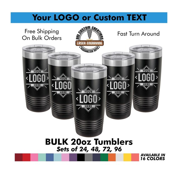 Bulk 20oz Tumbler: Custom Laser Engraved Logo, Corporate Gift