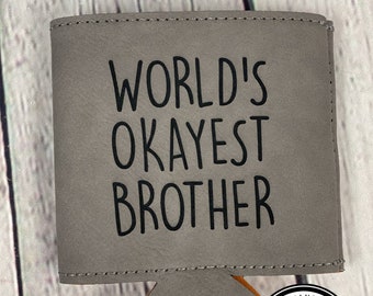 Worlds Okayest Brother Can Coolers, Bachelor Party Gifts, Groomsmen Gifts, Groomsmen Proposals, Beer Cooler, Bottle Holder, Beer Can Holder