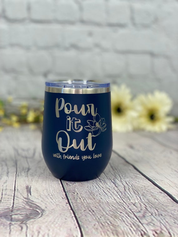 Pour It Out Magnolia Polar Camel Wine Tumbler, Funny Wine Tumblers,  Customized Wine Tumblers, Gift for Friends, Magnolia Gift, 