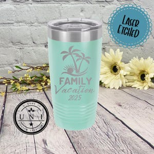 Family Vacation Polar Camel Tumbler: Laser Etched, Customized