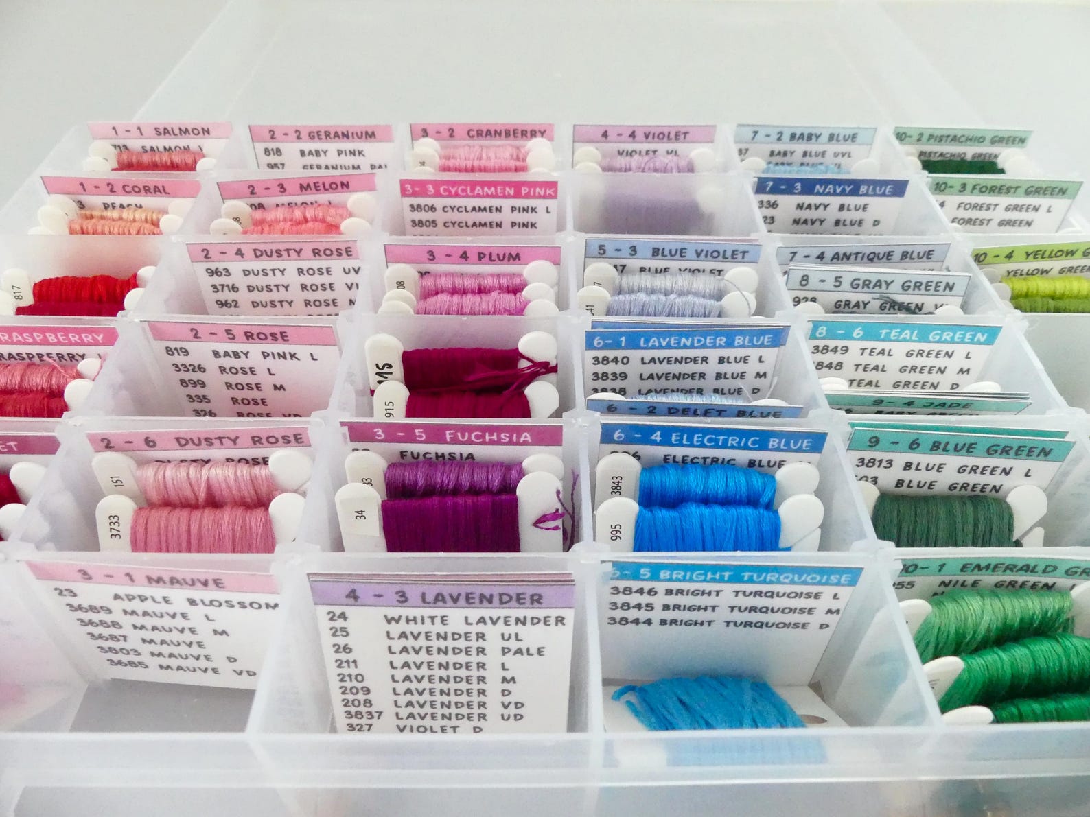 DMC Embroidery Thread Colors Cards Family Number and Name, Digital ...