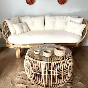 Handmade Bamboo Couch, Bamboo Sofa 80x180 cm