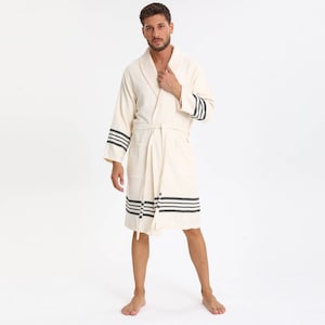 Turkish Cotton Bathrobe, Kimono Bathrobe , Bathrobe, Cotton Bathrobe,  Women&#39;s Bathrobe, Men&#39;s Bathrobe