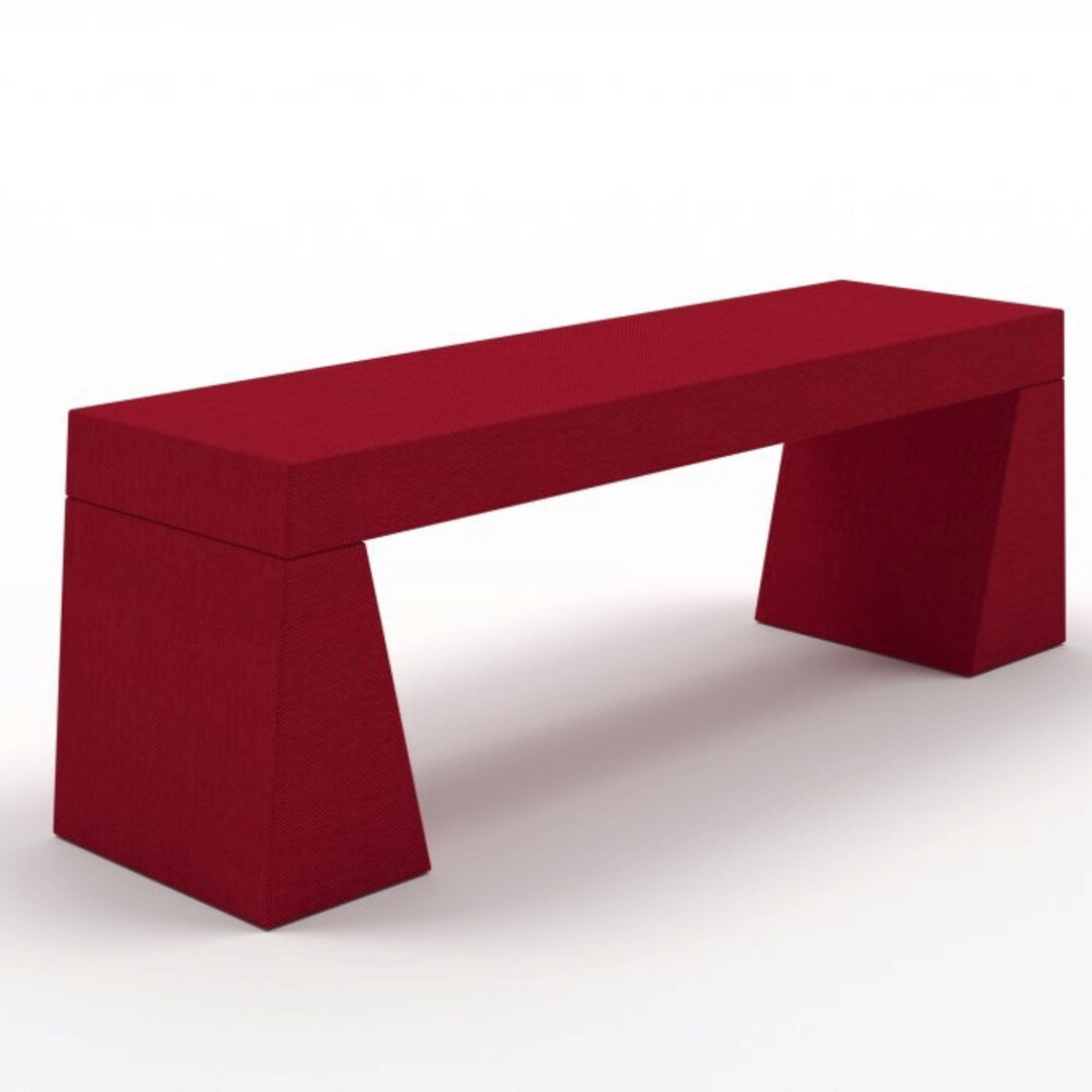 Bench, Red Bench, Designed Bench, Bench for , Living Room Furniture Etsy