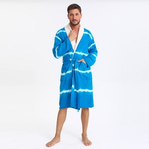 Turkish Cotton Bathrobe, Kimono Bathrobe , Bathrobe, Cotton Bathrobe, Unisex Bathrobe, Bamboo Bathrobe, Petrol Terry Bathrobe