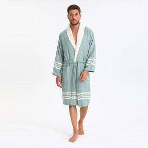 Turkish Cotton Bathrobe, Bathrobe, Cotton Bathrobe,  Women&#39;s Bathrobe, Men&#39;s Bathrobe, Unisex Bathrobe , C.Green Terry Bathrobe