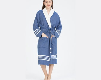 Turkish Cotton Bathrobe, Kimono Bathrobe , Bathrobe, Cotton Bathrobe,  Women's Bathrobe, Men's Bathrobe, Bridal Robe, Bridesmaid Robe