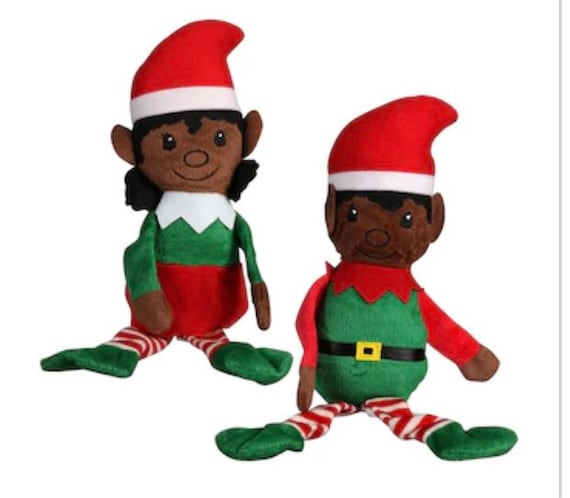 black stuffed elf
