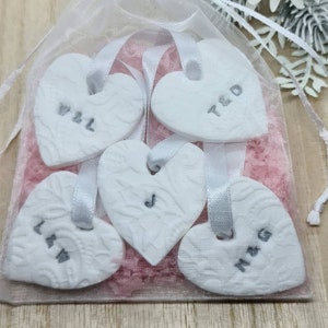 Polymer Clay - Small heart - Personalised decoration - Hanging Heart - Decoration - Ornament
