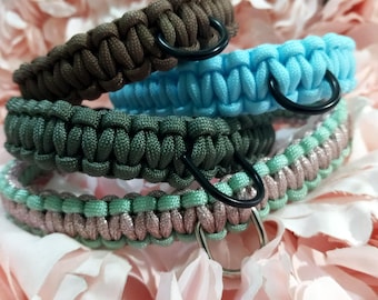 Collier pour chien en paracorde fait main : tissage solide, couleurs personnalisées