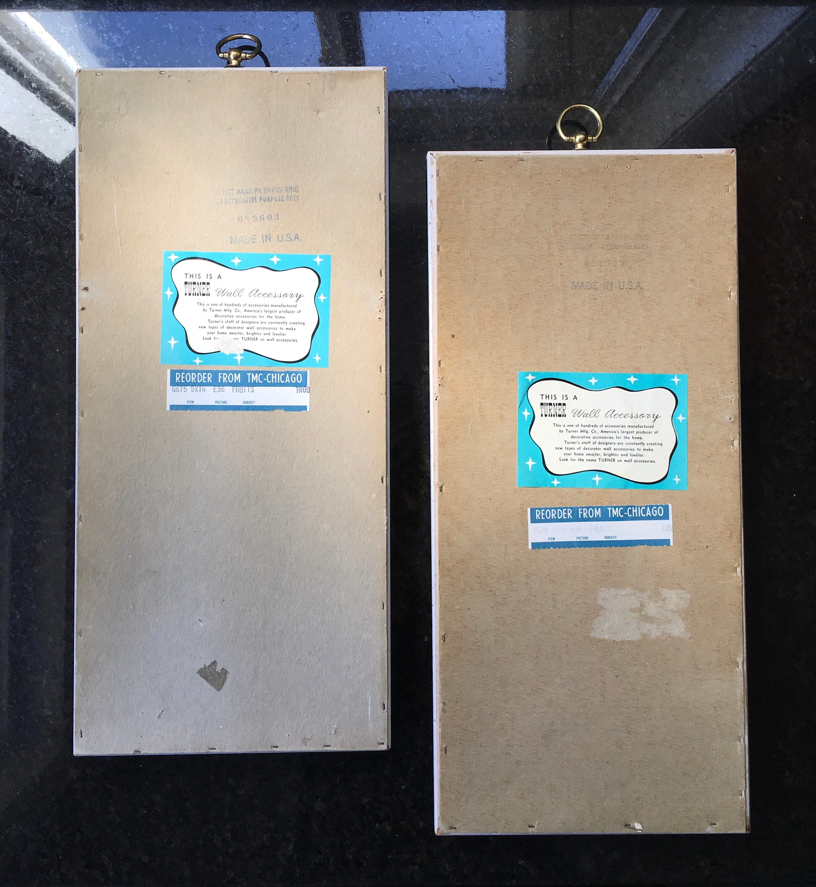 Vintage Turner Wall Accessory Pr Retro Framed Wall Art Fruits Etsy