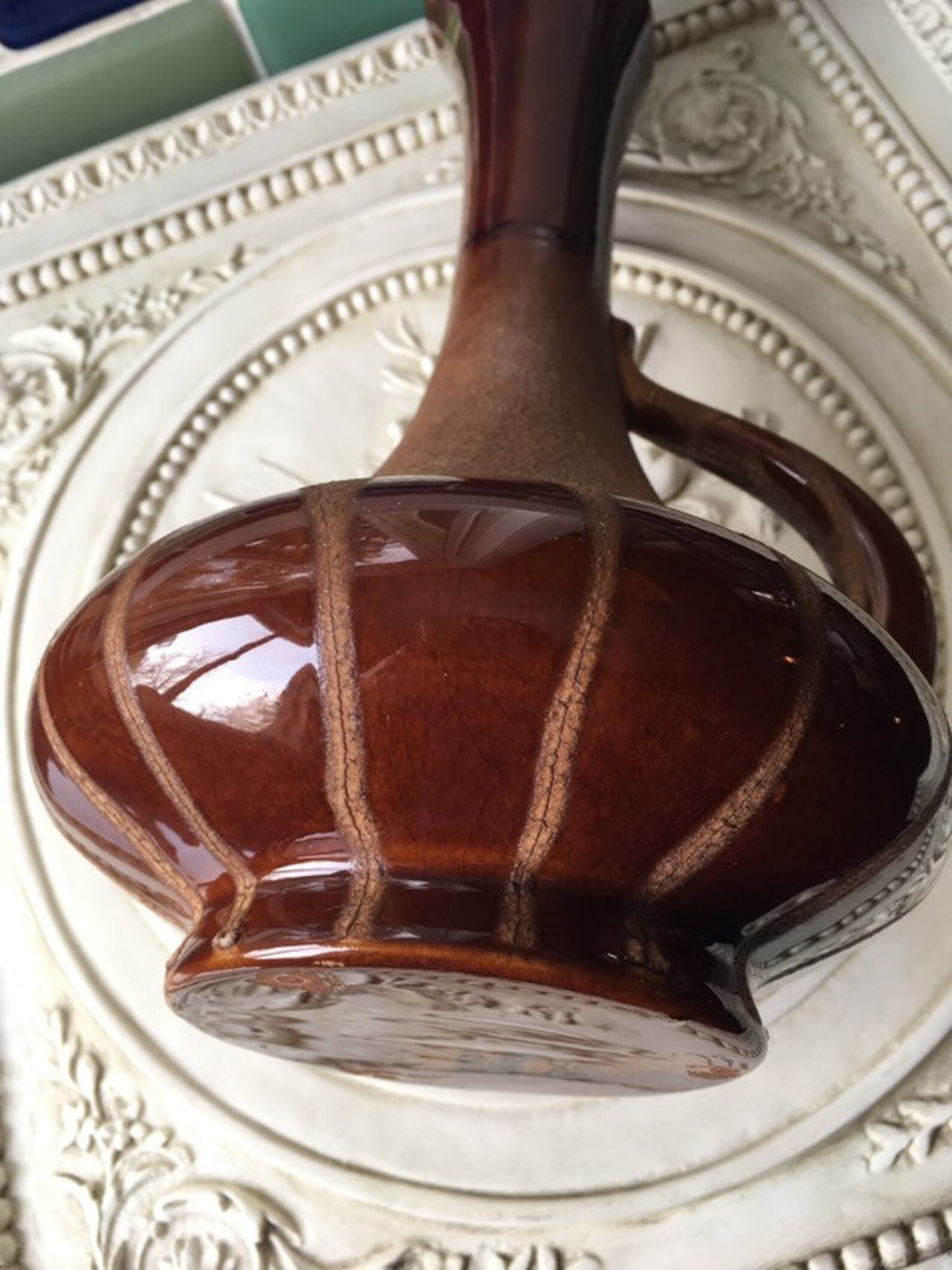 Vintage Royal Haeger Pottery Long Neck Pitcher Vase Etsy