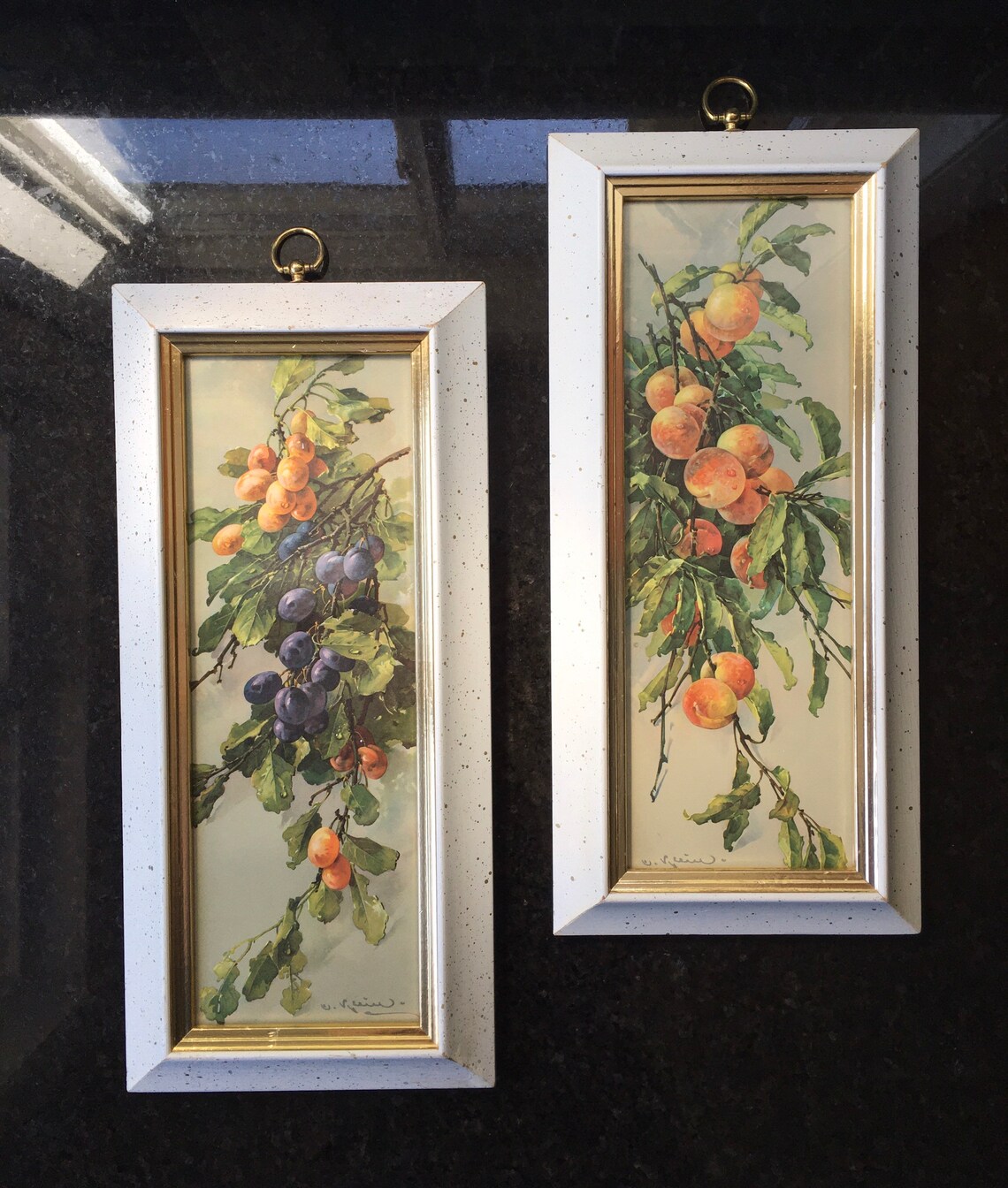 Vintage Turner Wall Accessory Pr Retro Framed Wall Art Fruits Etsy