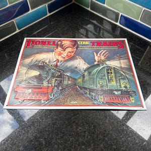Vintage Lionel Trains Tin Sign 1929 Catalog Cover Metal Sign 1992 Excellent