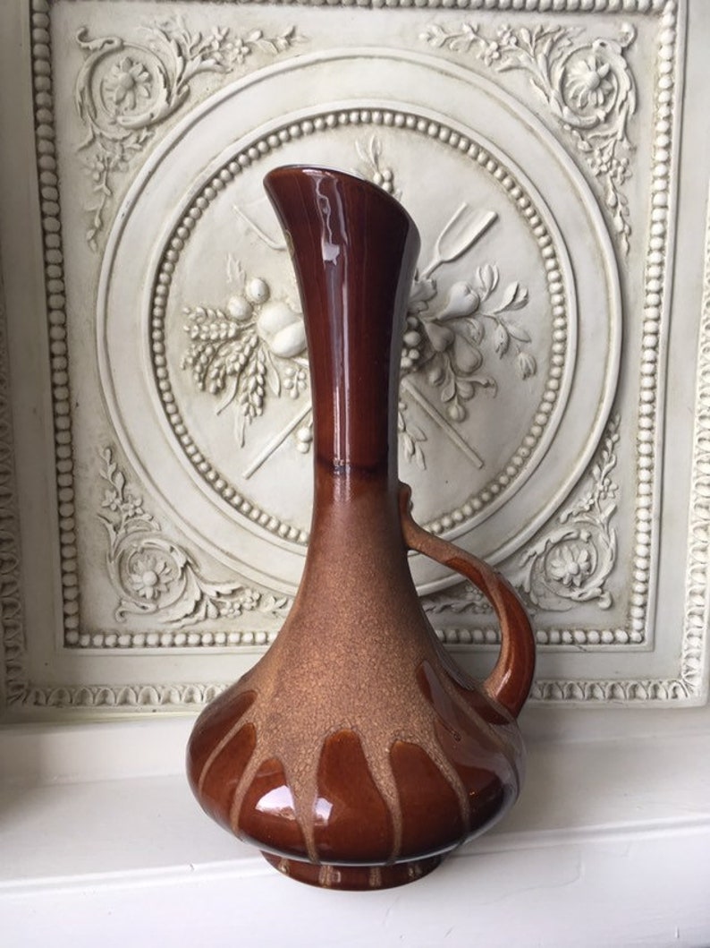 Vintage Royal Haeger Pottery Long Neck Pitcher Vase Etsy