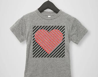 Heart Tee - Kids Valentine Shirt - Toddler and Youth T-shirt - Boy Valentine Shirt - Valentine's Day Gift - Kids Heart Shirt - Trendy Heart
