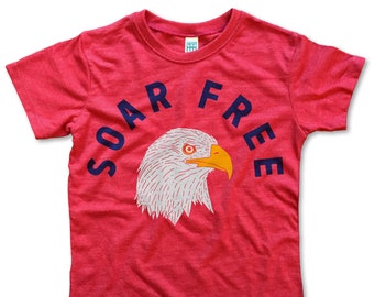 Pekatees American Tiger Shirt for Kids USA Animal Shirt 4th of July T-Shirt