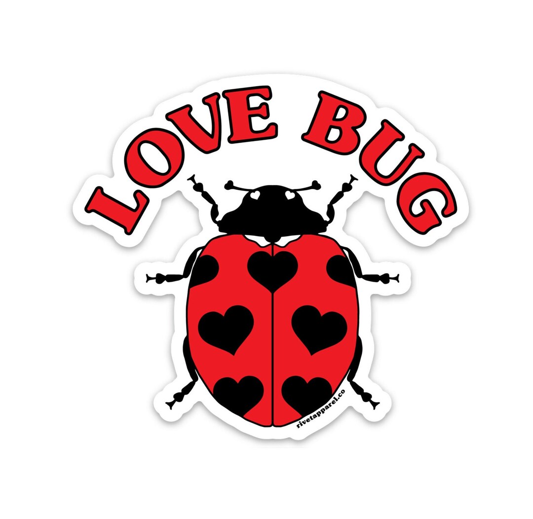 Love Bug Vinyl Sticker - Etsy
