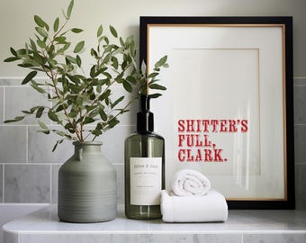 Christmas Vacation Bathroom Sign | Funny Holiday Decor | Instant Digital Download