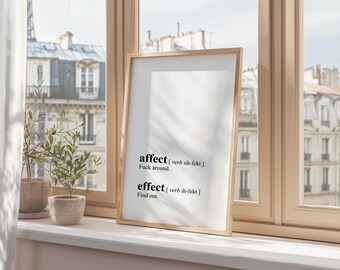 Affect vs Effect - Funny Digital Print