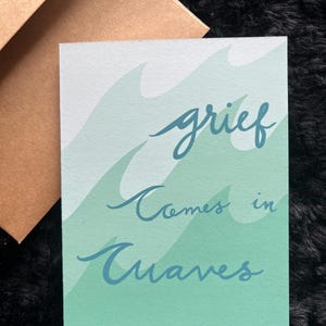 Grief greeting card | sympathy | death | blank inside | recycled paper | eco-friendly