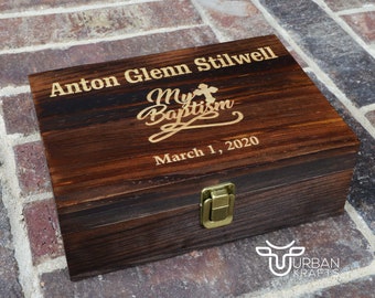 personalized baptism keepsake memory box