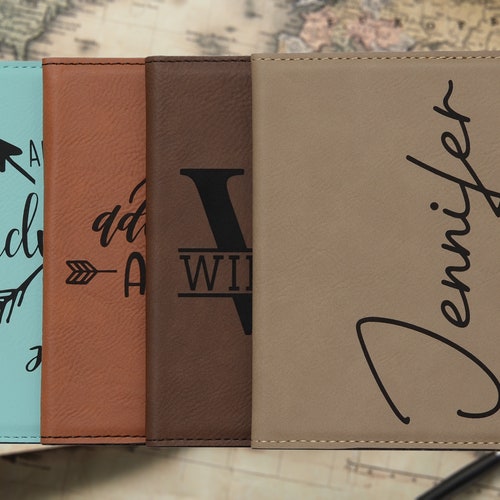 Personalized Passport Holder With Quote Custom Passport Etsy