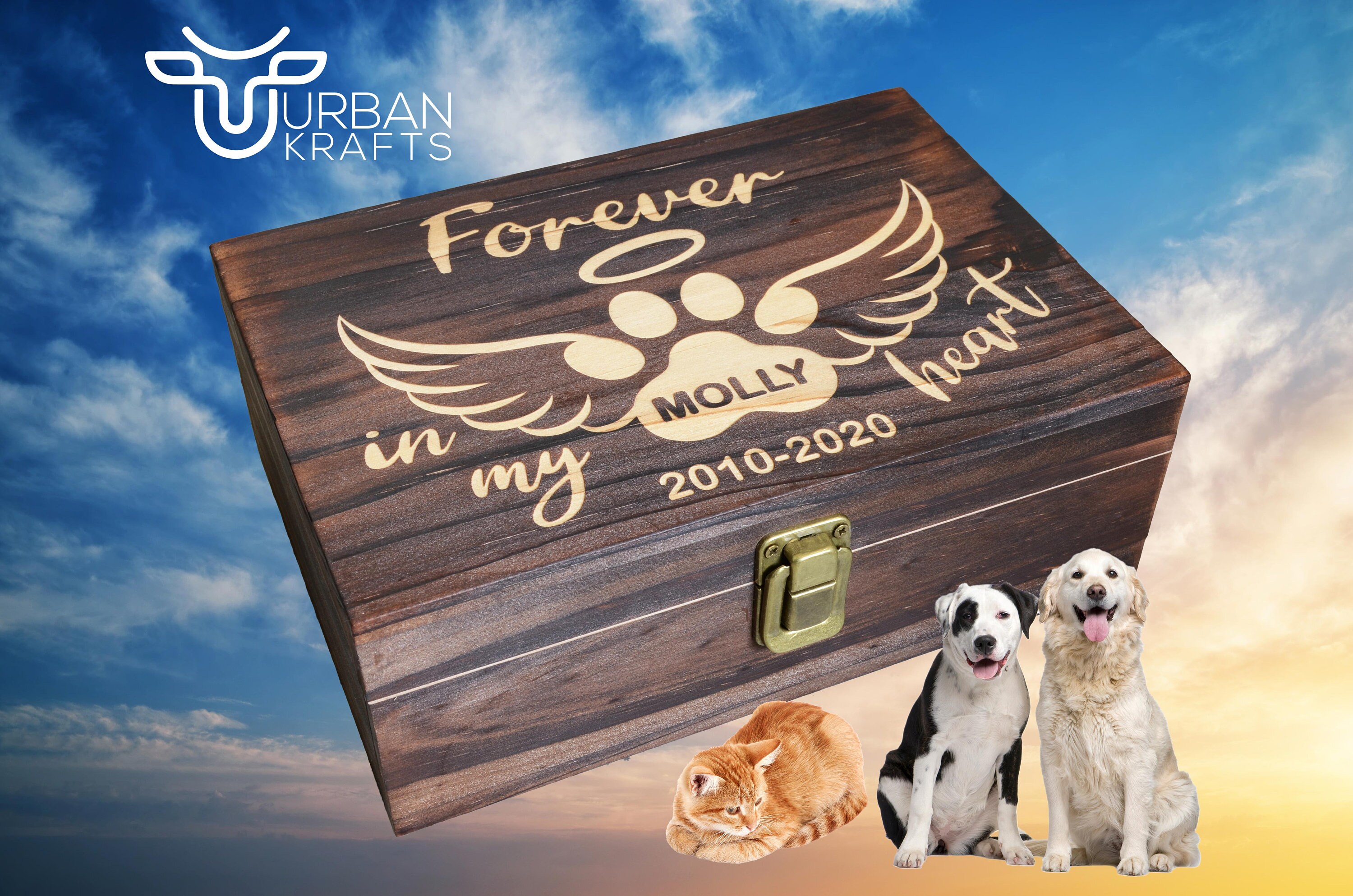 pet memorial box ashes