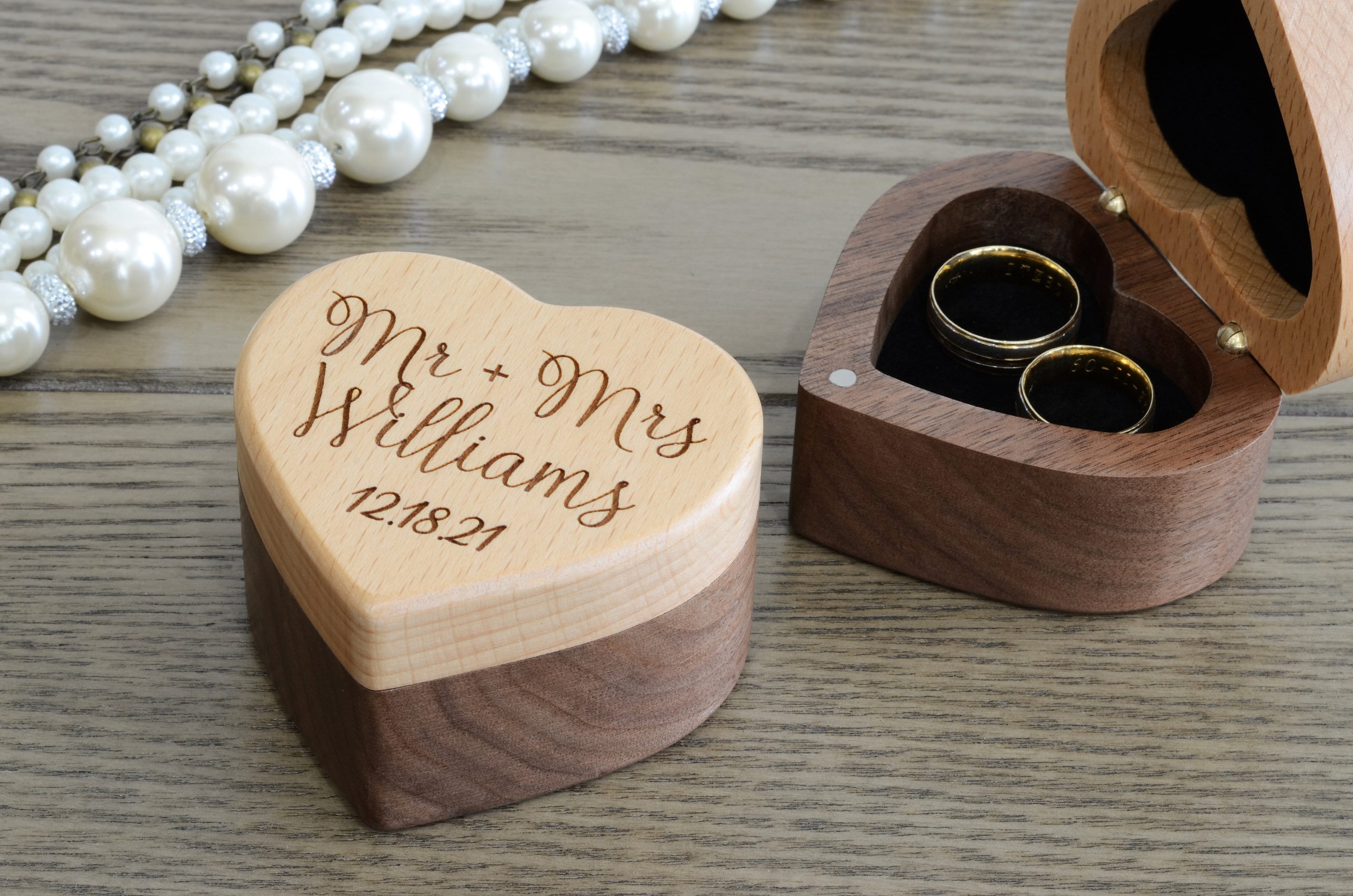 Wedding Ring Box, Ring Bearer Ring Box, Wodden Ring Box, Personalized