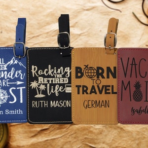 Luggage Tags Personalized, Custom Luggage Tag, Backpack Tag, Travel Gifts, Travel Accessories, Travel Essentials