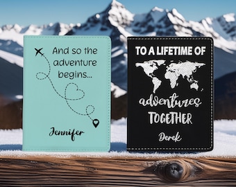 Personalized Passport Holder for Women, Custom Leather Passport Case, Travel Wallet, Gift for Traveler, Honeymoon Gift, Monogram Passport