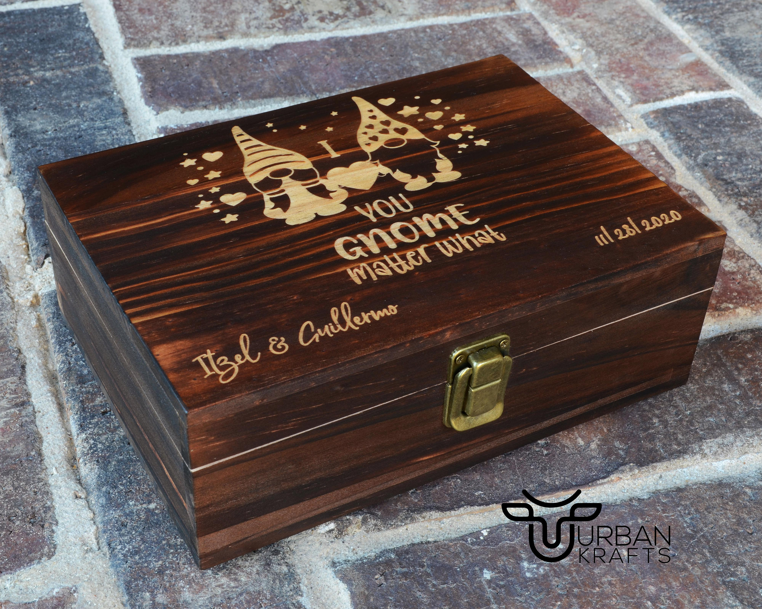 Anniversary Wooden Gift Box 5 year wood anniversary gifts Etsy