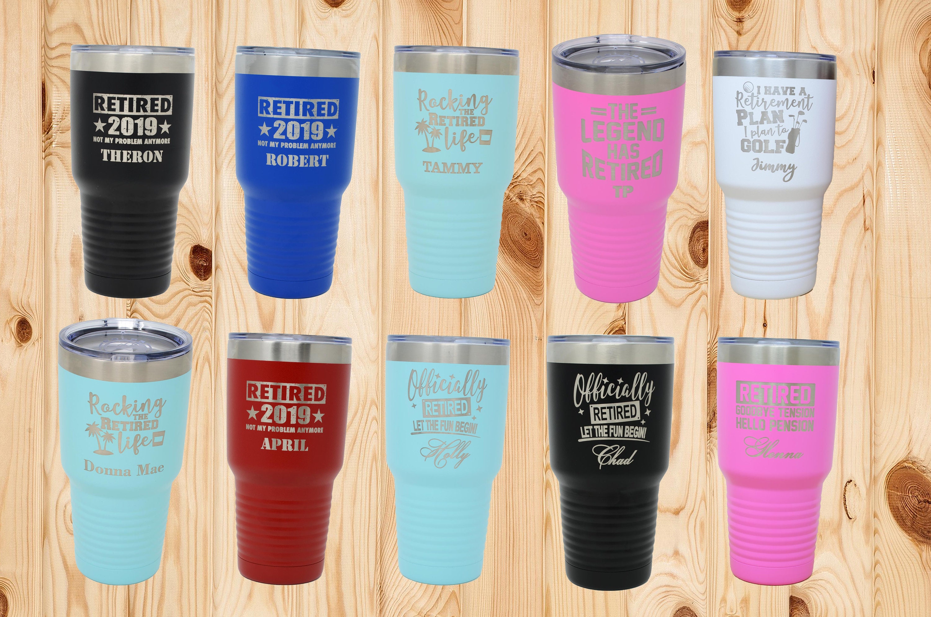 Retirement tumbler ideas 