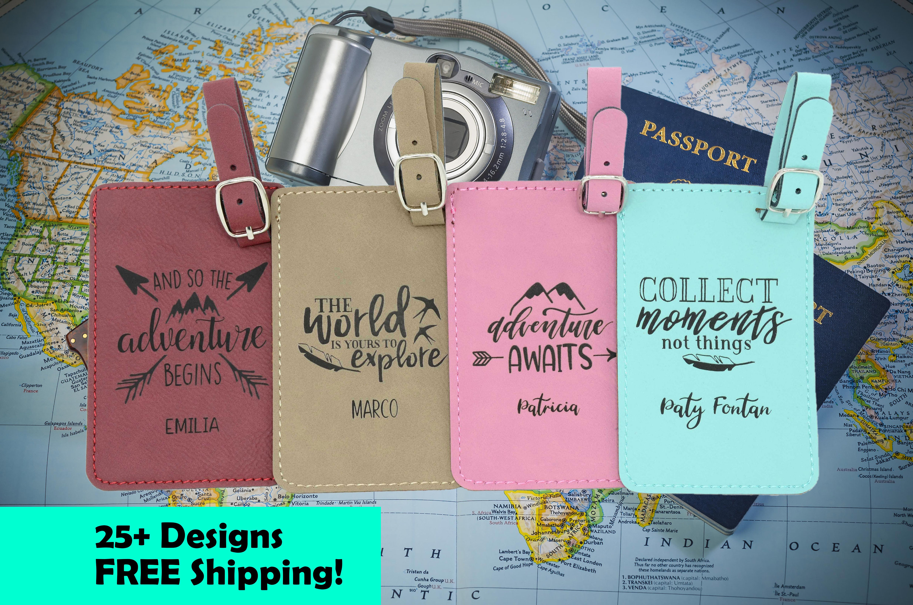 travel tags personalised