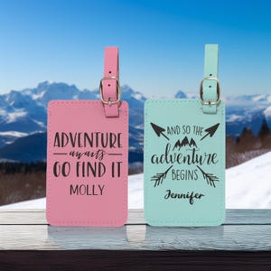 Luggage Tags Personalized, Custom Luggage Tag, Travel Accessories, Travel Essentials, Backpack Tag, Monogram Luggage Tag