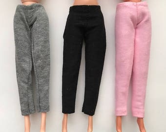 Barbie Doll Leggings Set of 3 for 11 1/2" Doll ~ Neapolitan