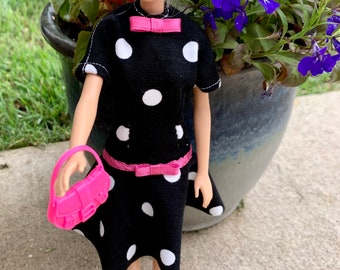 Hot To Trot in Polka Dot Primavera/Verano Vestido para muñeca Barbie